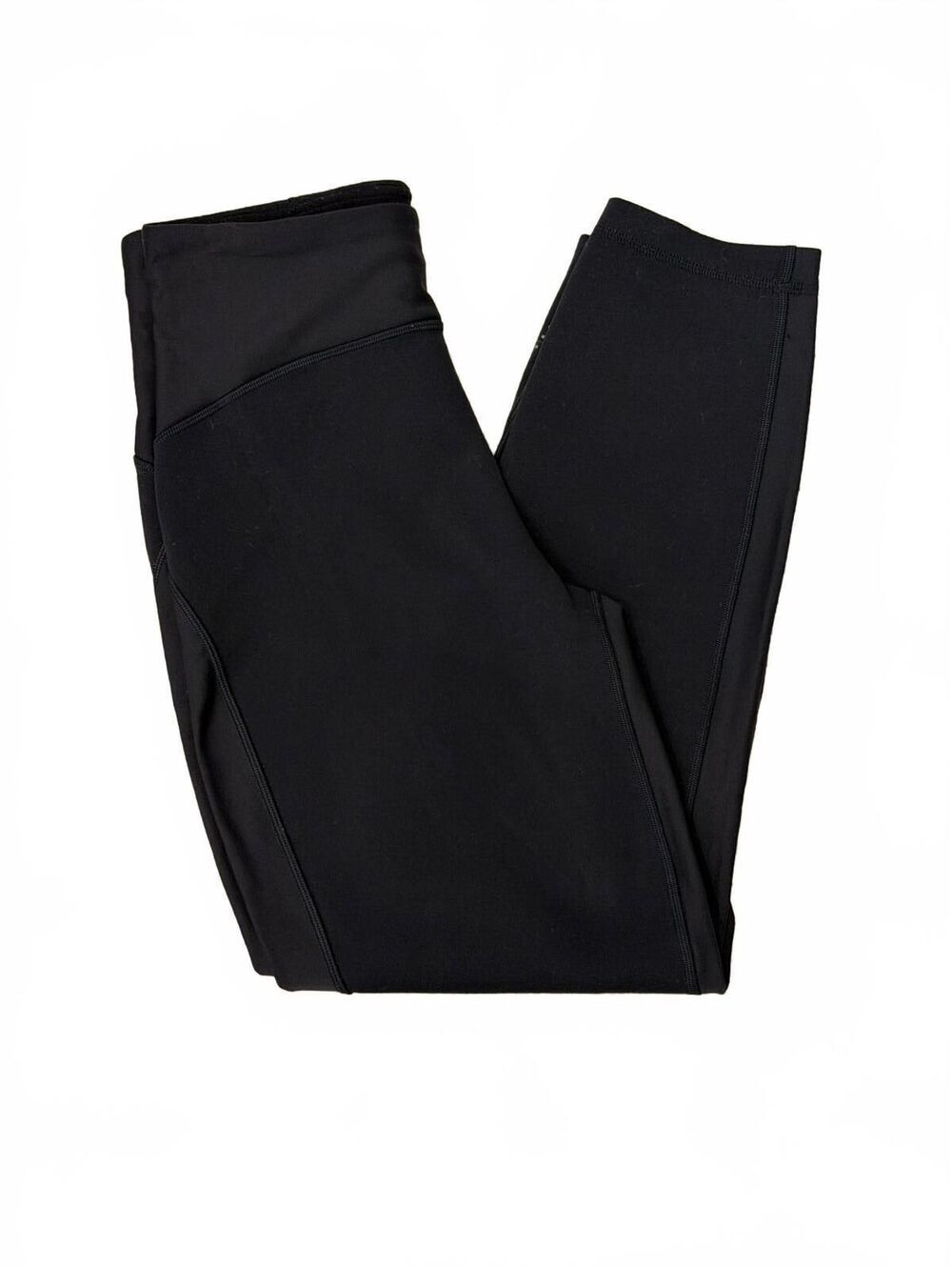 lululemon Black High Rise Cropped Leggings Reflective Running Size 6
